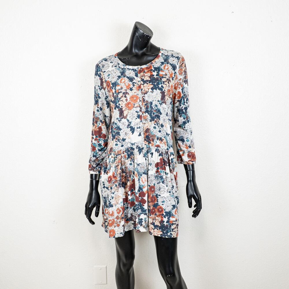 Peruvian Connection Women's Floral Print Babydoll Dress size Small - Picture 2 of 9